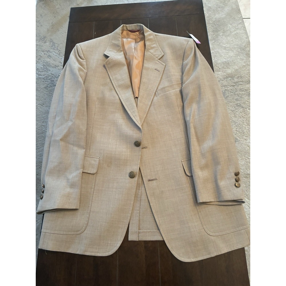 Jack Nicklaus Golden Bear‎ Hart Schaffner Marx Beige Blazer Mens half lined